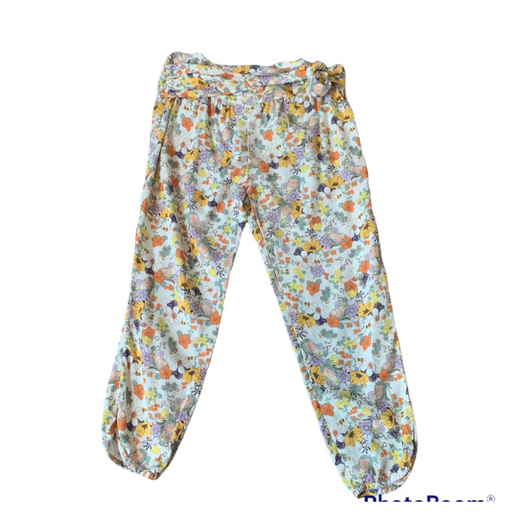 Zara Girls Pants Floral Stretchy Lounge